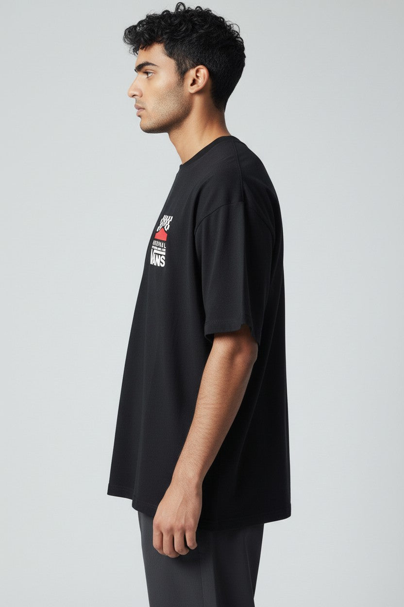 Vans "Original" Checkerboard Graphic Tee - Black