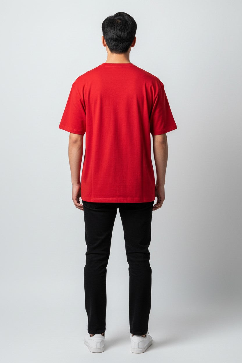 Scuderia Ferrari Heritage Oversized Tee - Rosso Corsa