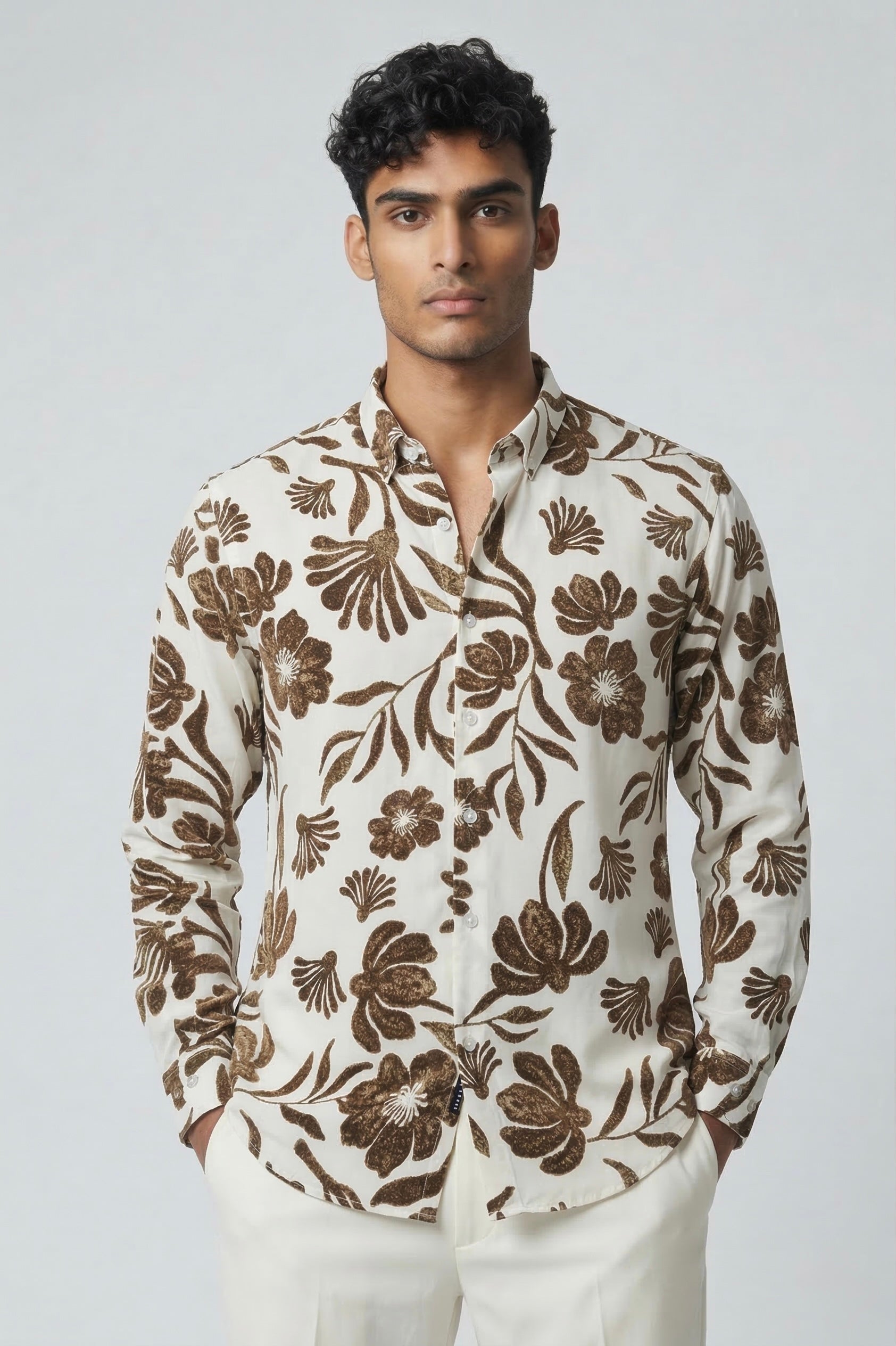 Threaded Earth Floral Print Rayon Shirt - Premium Streetwear Edition