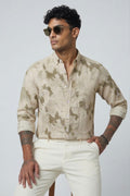 Threaded Embroidered Cotton Shirt - Premium Textured Streetwear