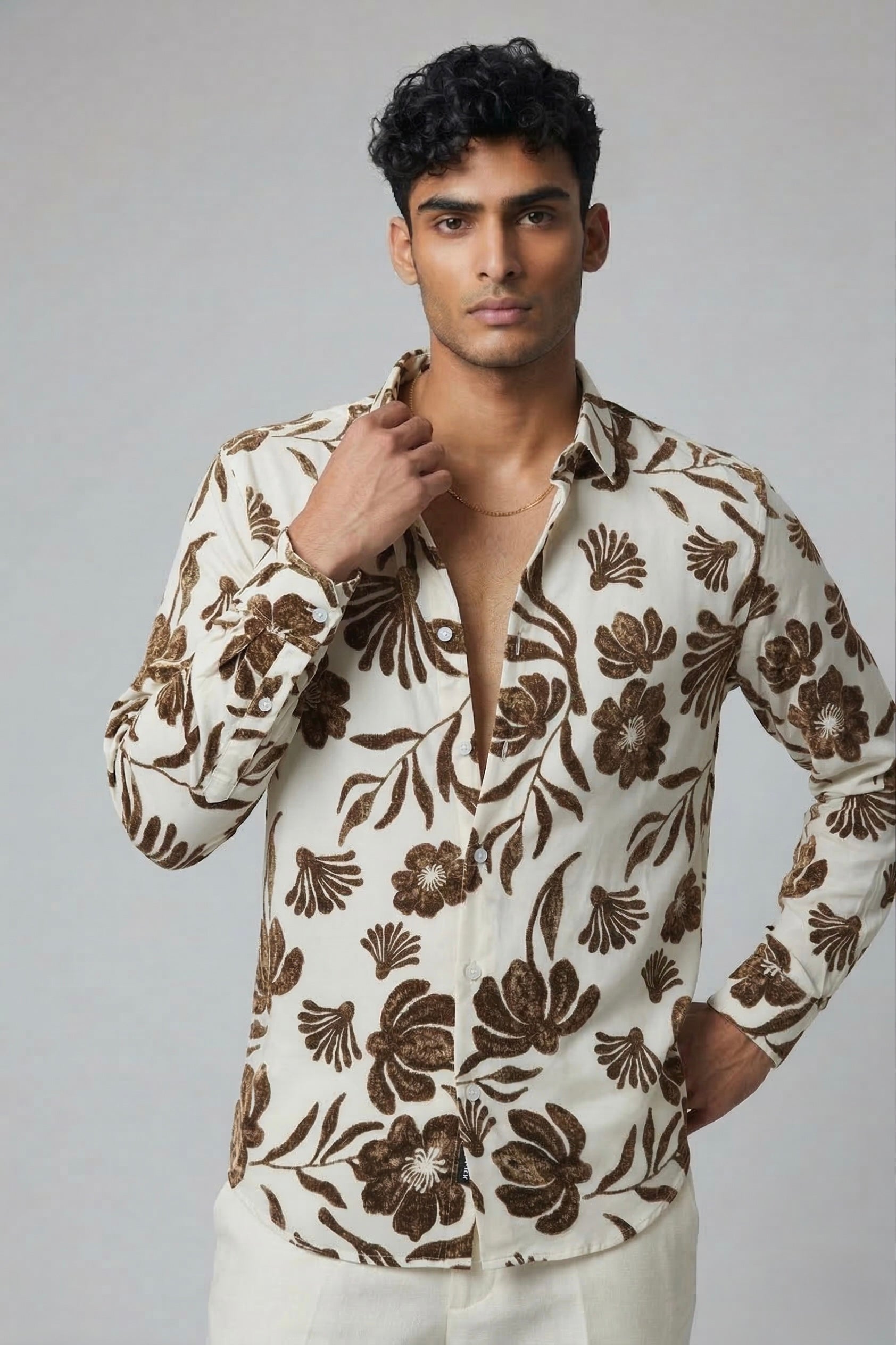 Threaded Earth Floral Print Rayon Shirt - Premium Streetwear Edition